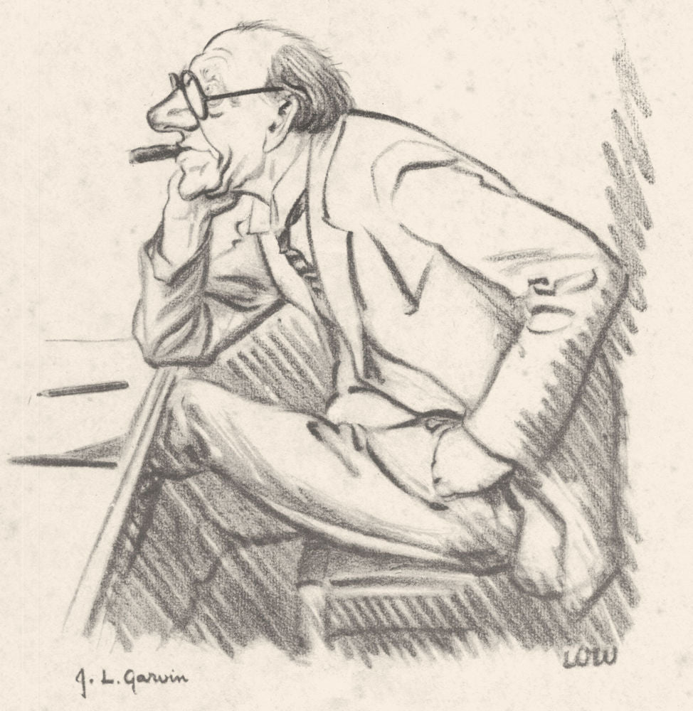 JOURNALISTS. Low Cartoon New Statesman. J. L. Garvin (James Louis)  1926 print